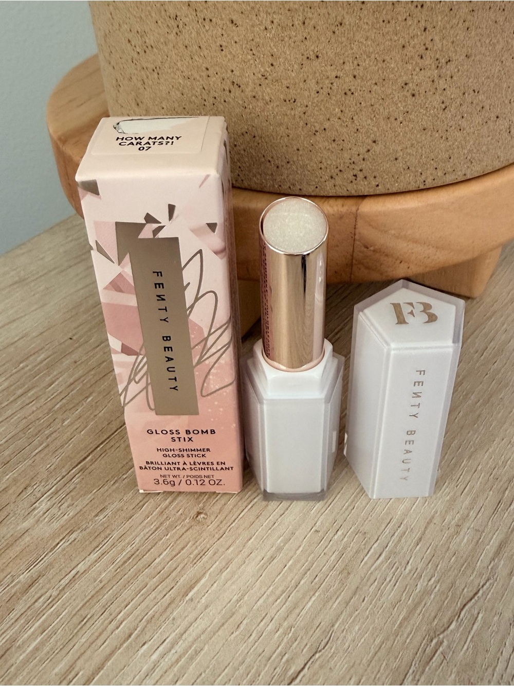 Fenty Beauty Gloss Bomb Stix High-Shimmer Gloss Stick – How Many Carats?! – NEW